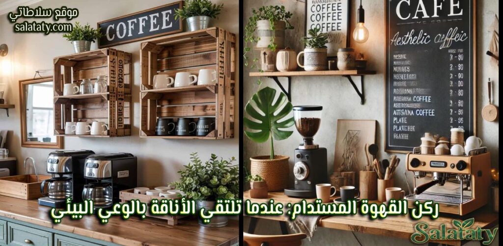 ركن القهوة المستدام: عندما تلتقي الأناقة بالوعي البيئي